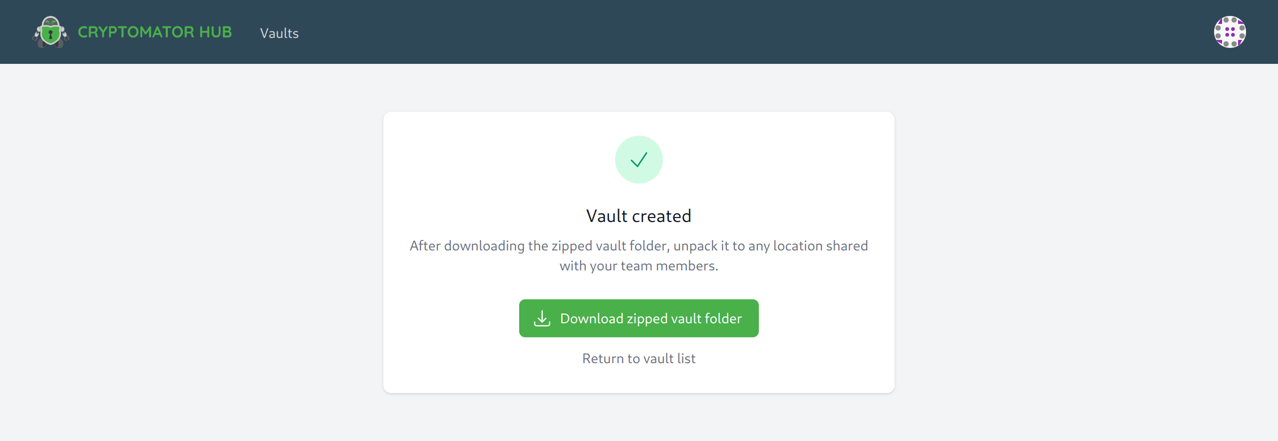 Download vault template